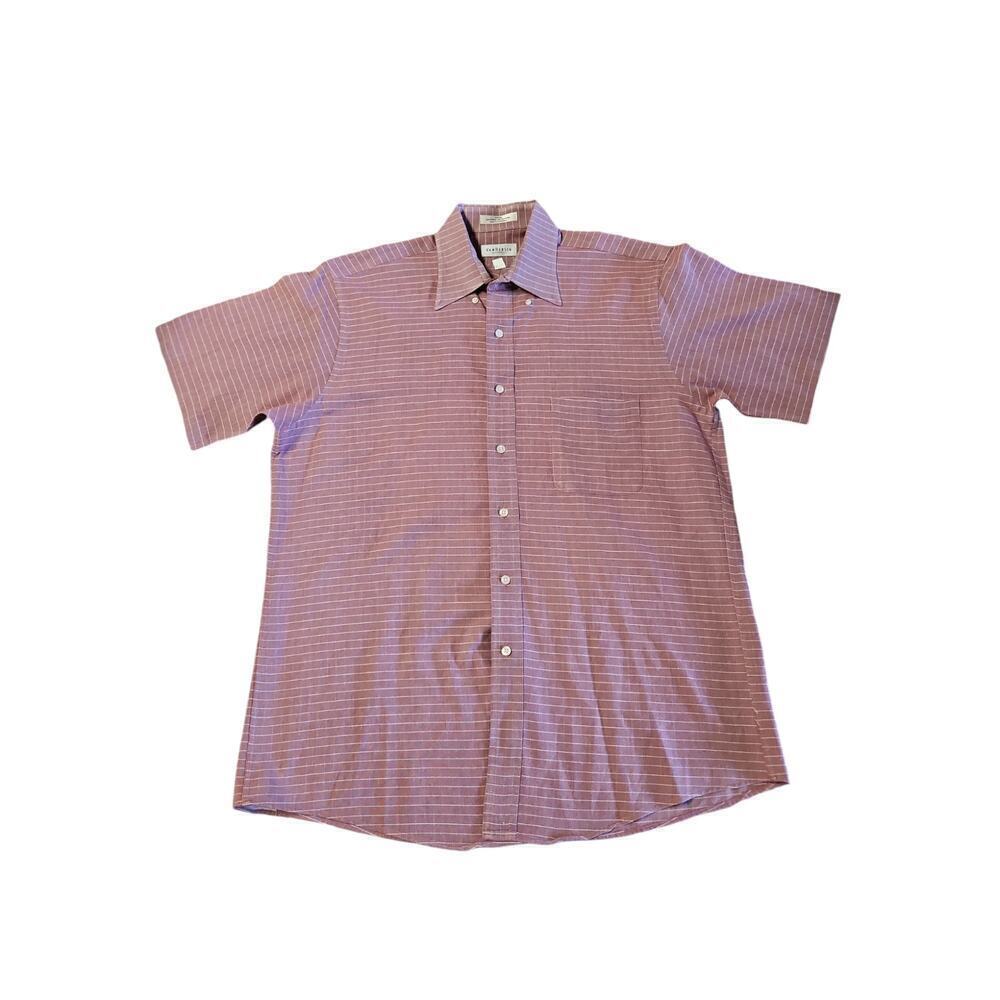 Van Heusen‎ Men's Oxford Red Casual Button Up Shirt Sz 16 1/2